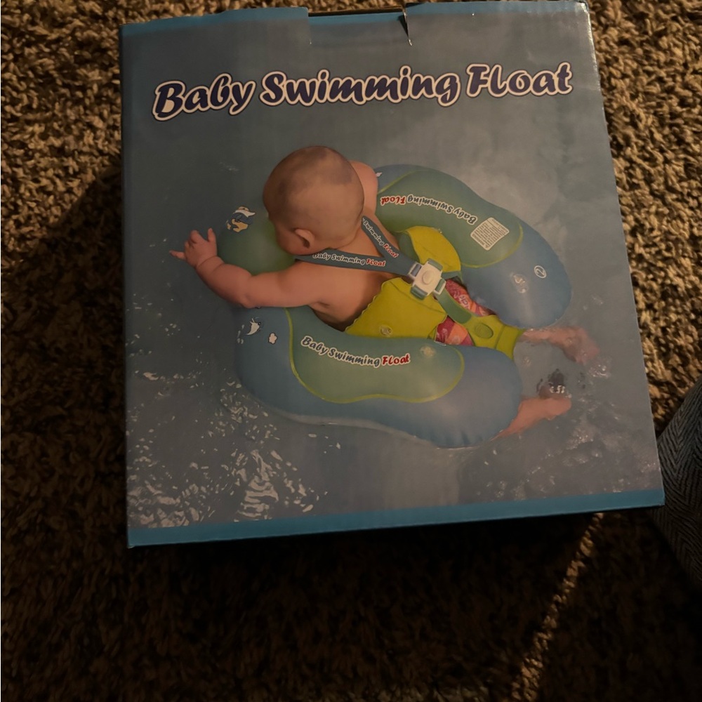 Baby Swimming Float with Green and Blue Design